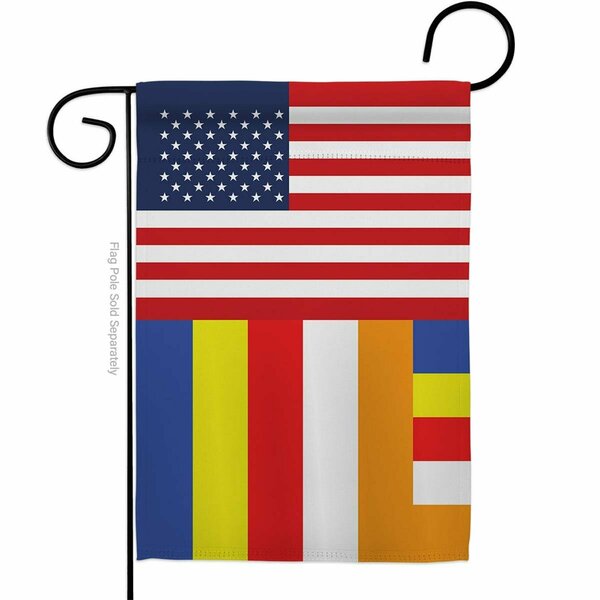 Guarderia G142857-BO US Buddhist Religious Faith Double-Sided Decorative Garden Flag, Multi Color GU3920046
